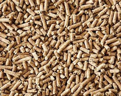 Wood pellet close-up